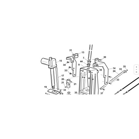 ATTUATORE LINEARE PP041.0028-PIATTO ORIGINALE KUBOTA GIANNI FERRARI 00777801800 | Newgardenstore.eu