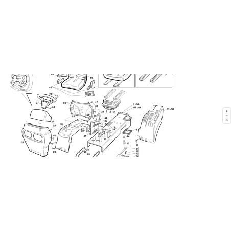 SUSPENSIÓN DE ASIENTO + GUÍAS INFERIORES ORIGINAL KUBOTA GIANNI FERRARI 00777850021 | Newgardenstore.eu