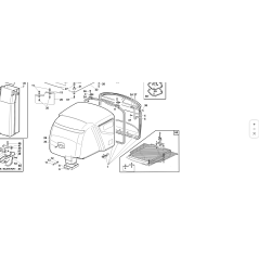 PRE-ASSEMBLED PG BASKET NET WITH FIXED CAMERA, ORIGINAL KUBOTA GIANNI FERRARI 95597030000 | Newgardenstore.eu