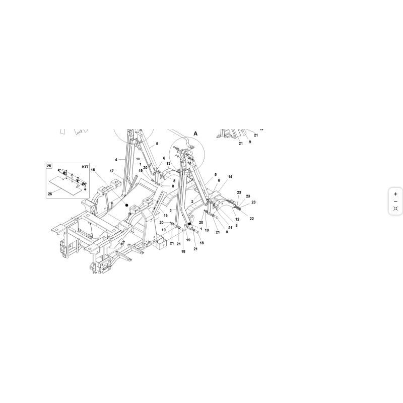 SUPPORT DE PANIER COMPLET VRN ORIGINAL KUBOTA GIANNI FERRARI 91007190000