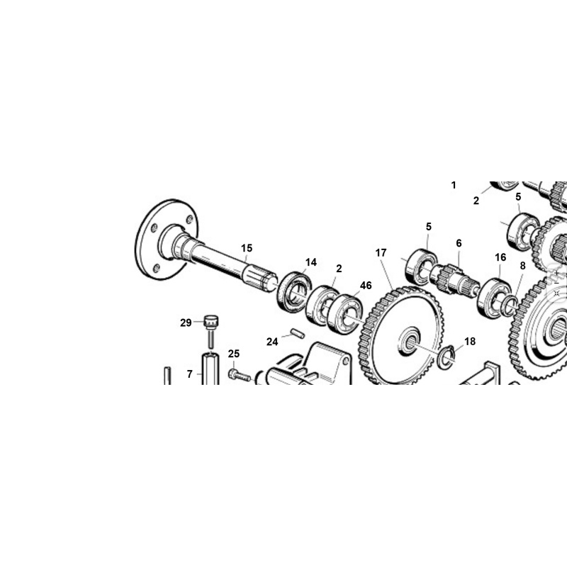 ORIGINAL KUBOTA GIANNI FERRARI AXLE SHAFT 95303170005