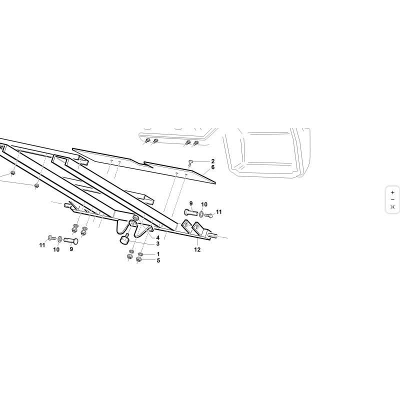 SUPPORTO CESTO  ORIGINALE KUBOTA GIANNI FERRARI 95208150000