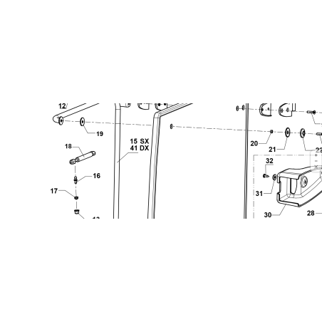 TÜRGRIFF LINKS KOMPLETT GF1 ORIGINAL KUBOTA GIANNI FERRARI 95187100087