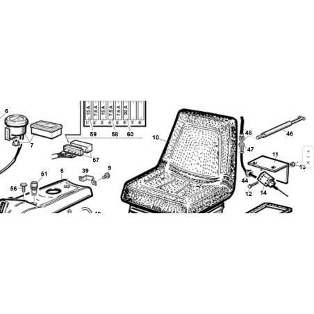 SITZ MIT FEDERUNG SEAT OTTO C/S2 ORIGINAL KUBOTA GIANNI FERRARI 00777850007