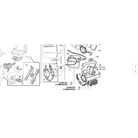 REGOLATORE MOTORE LOMBARDINI COMPL. ORIGINALE KUBOTA GIANNI FERRARI 95599340000 | Newgardenstore.eu