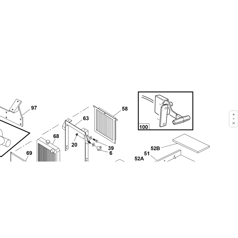 PROTECTION DE RADIATEUR D'ORIGINE KUBOTA GIANNI FERRARI 93900583301