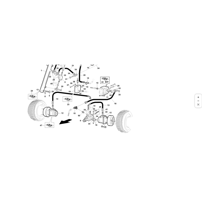 BLOC DE SOUPAPE DE DÉRIVATION/D'ÉCHANGE D'ORIGINE KUBOTA GIANNI FERRARI 91004000001