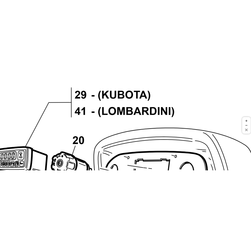 KIT D'UNITÉ DE COMMANDE ORIGINALE LOMBARDINI-DAIHATSU D KUBOTA GIANNI FERRARI 95599000209