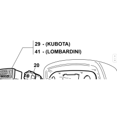 KIT CENTRALINA LOMBARDINI-DAIHATSU D ORIGINALE KUBOTA GIANNI FERRARI 95599000209