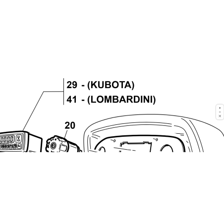 ORIGINAL LOMBARDINI-DAIHATSU D KUBOTA GIANNI FERRARI STEUEREINHEIT-KIT 95599000209
