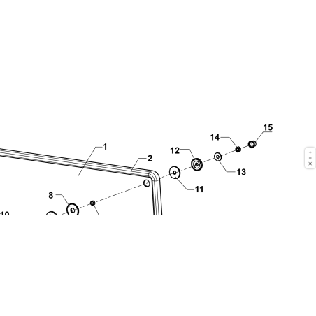 Vitre avant basse d'origine KUBOTA GIANNI FERRARI1 GF 95187100071