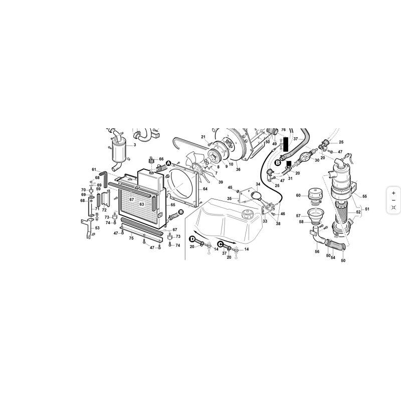 Original KUBOTA GIANNI FERRARI 92006000025 Water-Oil Heat Exchanger 94mm