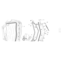 TELO CHIUSURA ROPS FISSO ORIGINALE KUBOTA GIANNI FERRARI 95241100003 | Newgardenstore.eu