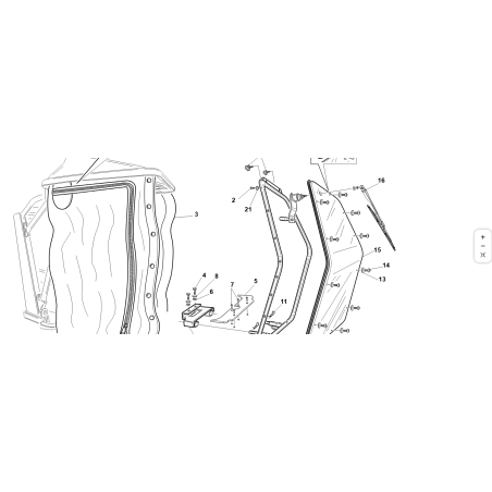 TELO CHIUSURA ROPS FISSO ORIGINALE KUBOTA GIANNI FERRARI 95241100003 | Newgardenstore.eu