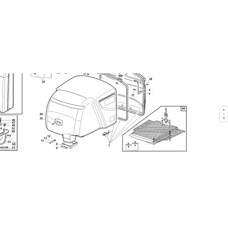 KIT CESTO 800 L ORIGINALE KUBOTA GIANNI FERRARI 95597500000 | Newgardenstore.eu