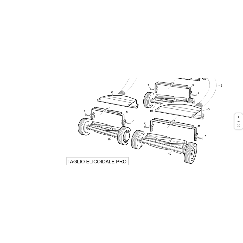 ROULEAU DE COUPE HÉLICOÏDAL PROFESSIONNEL ORIGINAL KUBOTA GIANNI FERRARI 00111990076