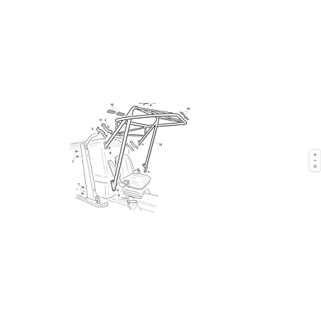 TELAIO ROPS VERN. ORIGINALE KUBOTA GIANNI FERRARI 95164100000 | Newgardenstore.eu
