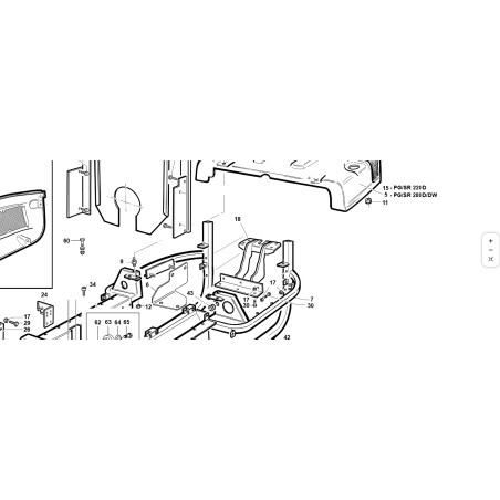 Support d'essieu noir d'origine Kubota CMP VRN GF 95705120000 | Newgardenstore.eu