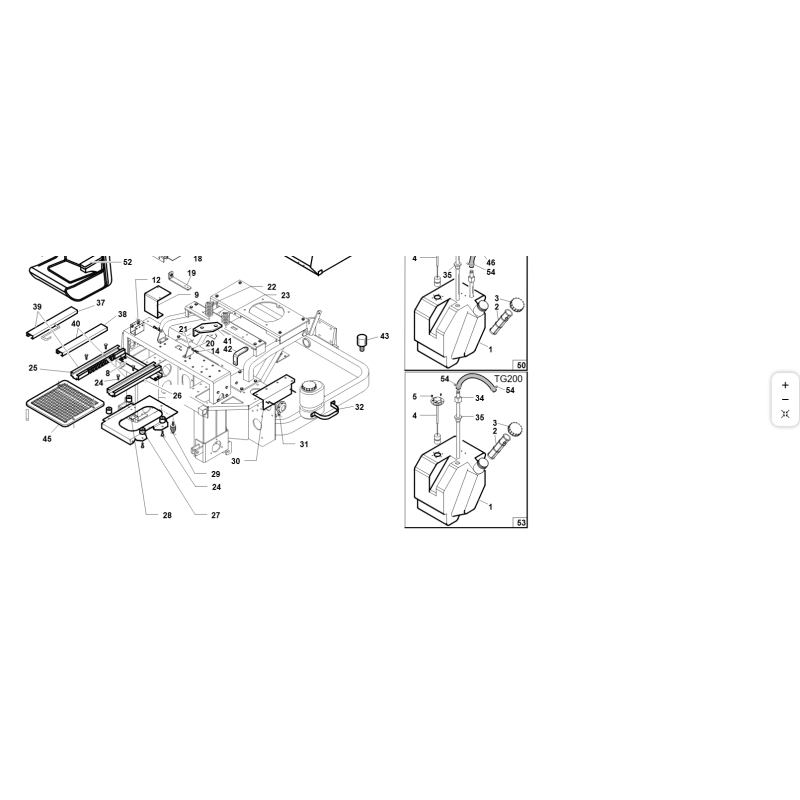 RÉSERVOIR DIESEL TG200 PRÉASSEMBLÉ ORIGINAL KUBOTA GIANNI FERRARI 94012260000