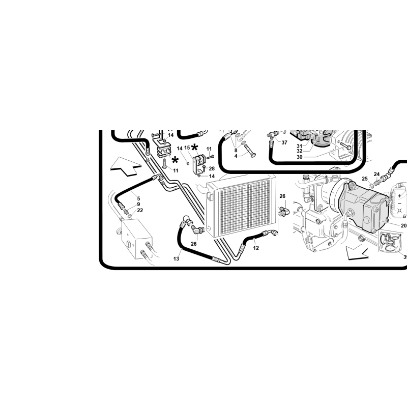 TUBO DE SALIDA DEL INTERCAMBIADOR ORIGINAL KUBOTA GIANNI FERRARI 95303000052 Ø22X1.5