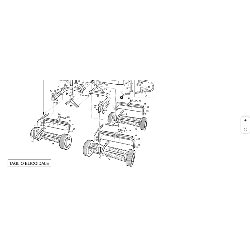 ZENTRALE MESSERHALTERUNG KOMPL. ZNT ORIGINAL KUBOTA GIANNI FERRARI 95117150000