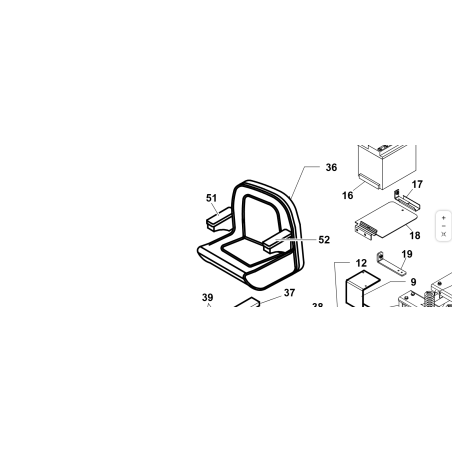 BRACCIOLO SEDILE SEAT TOP200 DX ORIGINALE KUBOTA GIANNI FERRARI 95599000033 | Newgardenstore.eu