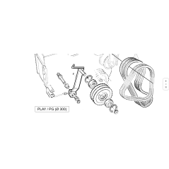 TENSOR DE CORREA MOTOR TURBINA D-300 COMP ORIGINAL KUBOTA GIANNI FERRARI PZ95049391400