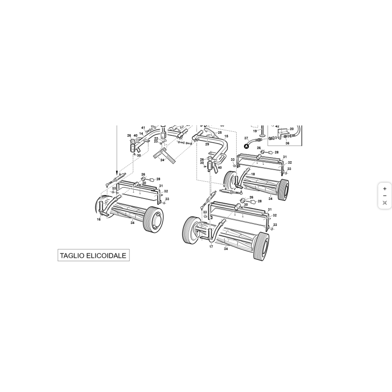 PROTECCIÓN COMPLETA DE RODILLOS PINTADA, ORIGINAL KUBOTA GIANNI FERRARI 95117200000