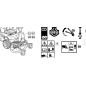 Autocollant en résine original KUBOTA GIANNI FERRARI 00555200250 « GTS220D »