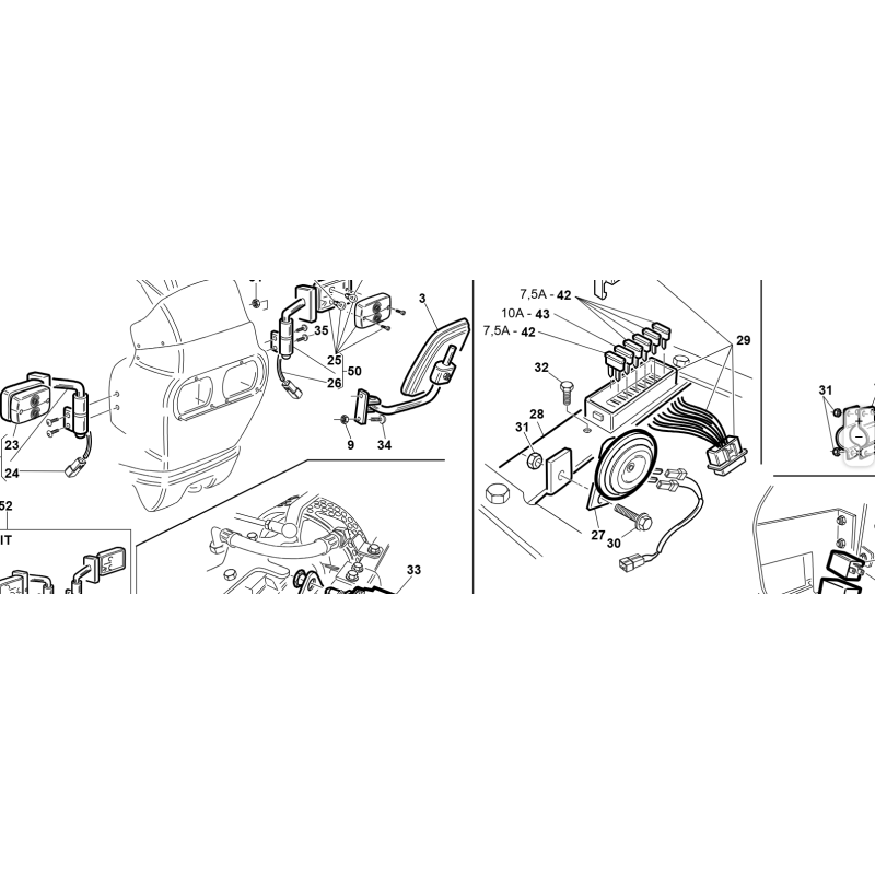 VERDRAHTETES KABEL FÜR LINKEN VORDEREN SCHEINWERFER ORIGINAL KUBOTA GIANNI FERRARI 95162201101