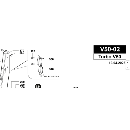 SUPPORT MICRO ÉLÉVATEUR COMPLET ZNT ORIGINAL KUBOTA GIANNI FERRARI 95604140000 | Newgardenstore.eu