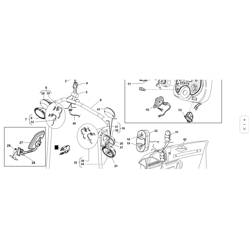 KUBOTA GIANNI FERRARI 95599000076 CRISTAL LUZ INTERMITENTE DELANTERA ORIGINAL + POSICIÓN