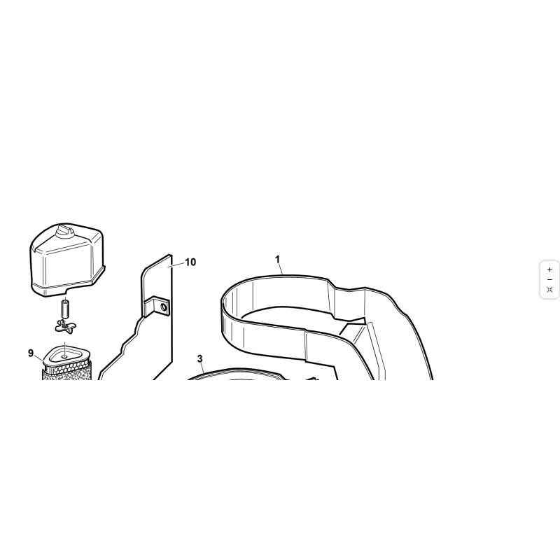 PROTEZIONE CALORE DX KOHLER COMPL. ORIGINALE KUBOTA GIANNI FERRARI PV95564110000