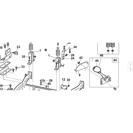TOPE DE SOPORTE DE ASIENTO KUBOTA GIANNI FERRARI ORIGINAL 94500490000 | Newgardenstore.eu