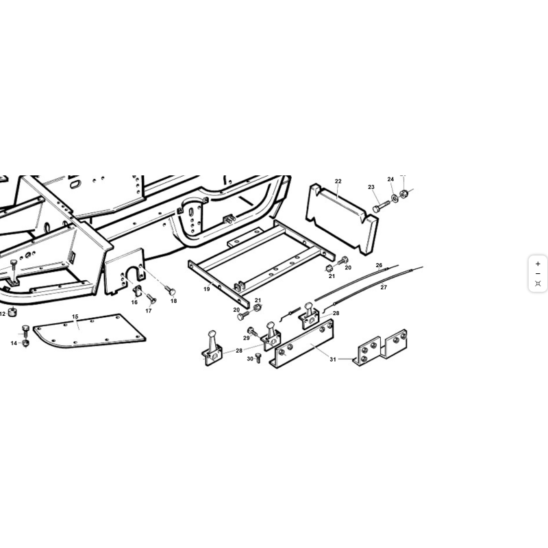 SUPPORT D'ACCÉLÉRATEUR-DÉMARREUR COMPL ORIGINAL KUBOTA GIANNI FERRARI PZ95042320000