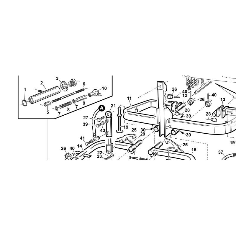 Original KUBOTA GIANNI FERRARI 95042230003 Mechanischer Zylinder, langes Rohr
