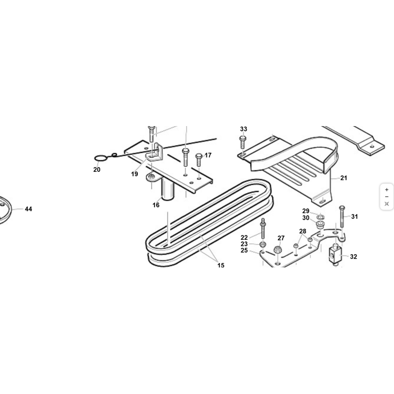 BLOCCAGGIO LEVA BY PASS ZINCATA ORIGINALE KUBOTA GIANNI FERRARI PZ95533000013