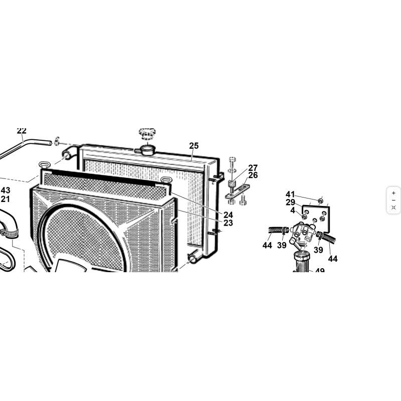 PLACA DE SOPORTE DE RADIADOR ORIGINAL KUBOTA GIANNI FERRARI 95124000005 ZNT