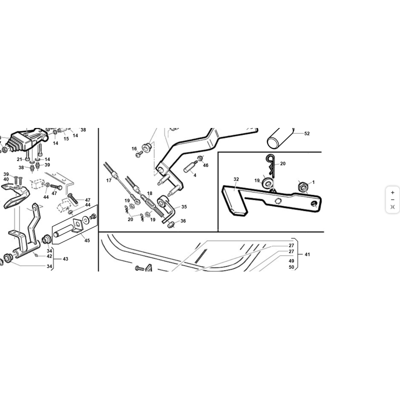 Butée de levier de prise de force ronde d'origine KUBOTA GIANNI FERRARI 95301000002