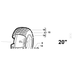 20X10.00-8 RUEDA COMPLETA ORIGINAL KUBOTA GIANNI FERRARI 95318100000 | Newgardenstore.eu