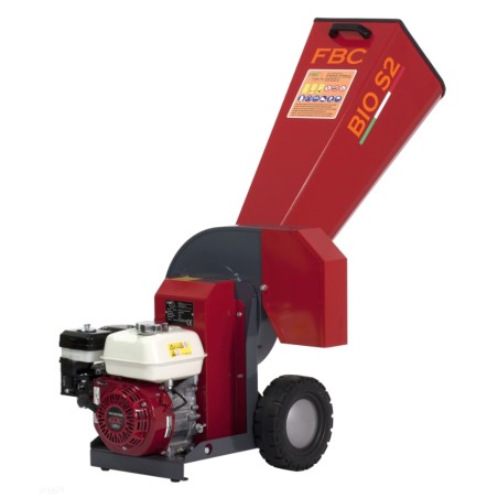 Broyeur déchiqueteur FBC BIO.S2.55H avec moteur Honda GX 160 cc 2 lames 6 marteaux | Newgardenstore.eu