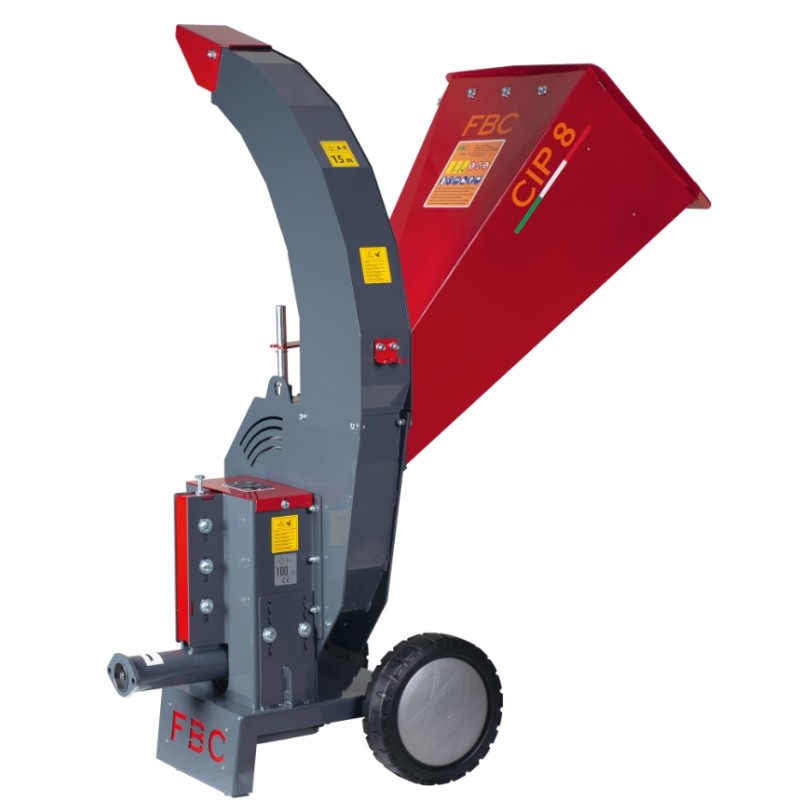 Cippatore biotrituratore FBC CIP.8.MC azionato moltocoltivatore min 13 Hp 1 lama