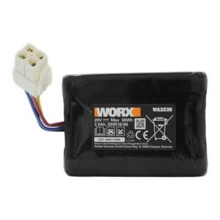 WA3230 - Batería de litio Worx de 20 V y 2 Ah | Newgardenstore.eu