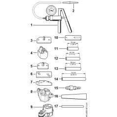 Outil de test d'origine pour tronçonneuse STIHL 00008901701 0000-890-1701