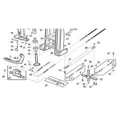 Barra de acoplamiento roscada ORIGINAL GIANNI FERRARI BFB 94500690000 para tractor cortacésped | Newgardenstore.eu