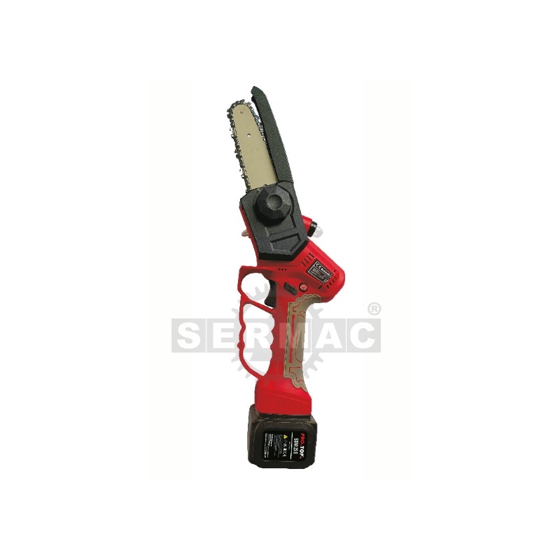 Motosierra mini PRO.TOP de 25 V con batería, barra de 13 cm, batería y cargador incluidos.