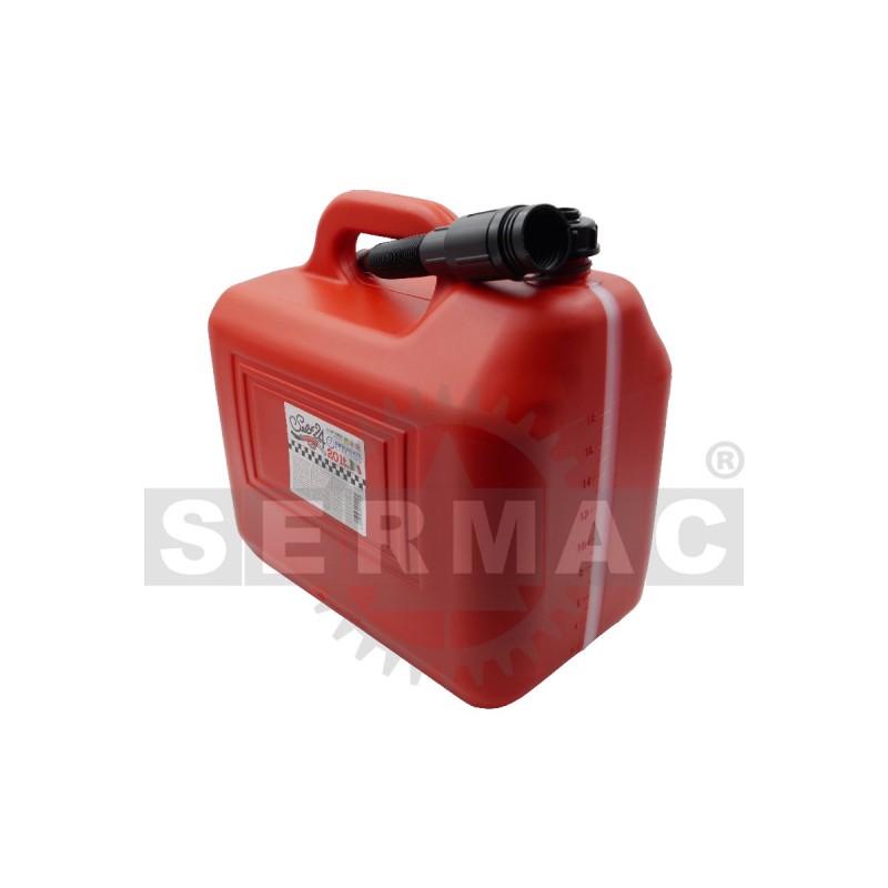 Bidon en polyéthylène de 20 litres équipé d'un bec verseur homologué TÜV 54.120.0347
