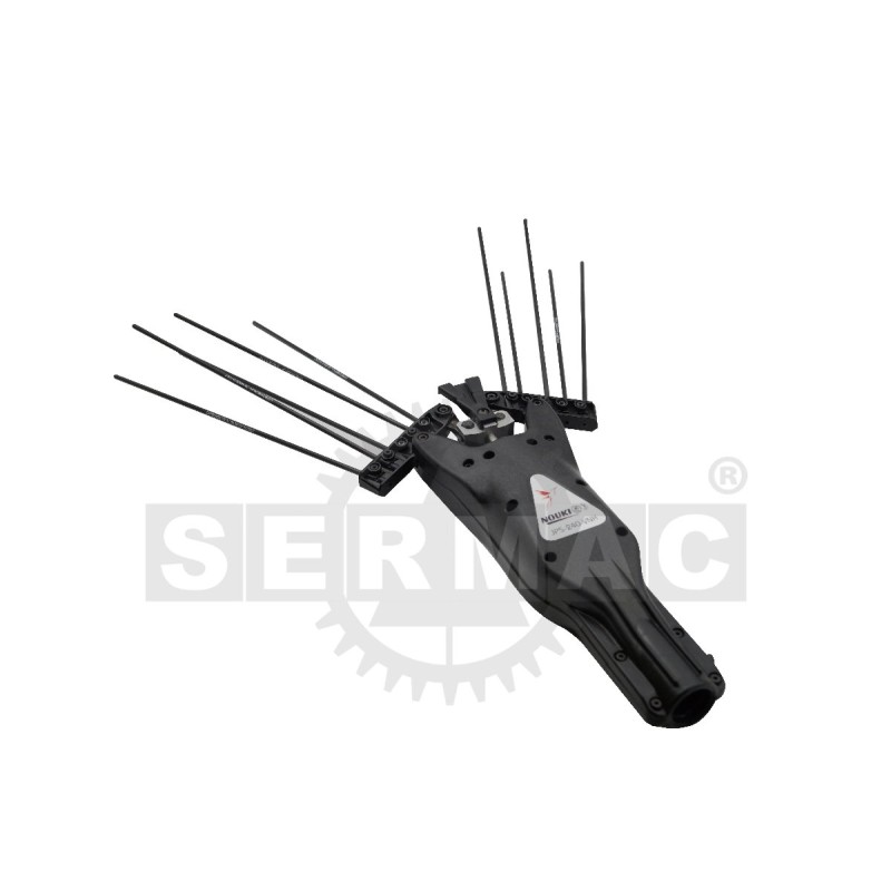 TÊTE DE COUPE-BROSSES UNIVERSELLE (AVEC RÉDUCTEURS EN PLASTIQUE POUR LA PERCHE - INSERTIONS MÉTALLIQUES À COMMANDER SÉPARÉMENT) 54.270.0059