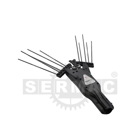 TESTA ABBACCHIATORE UNIVERSALE PER DECESPUGLIATORI (COMPLETA DI RIDUTTORI IN PLASTICA PER ASTA - INSERTI IN METALLO DA ORDINA...