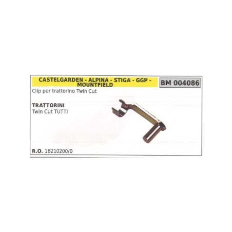 CASTELGARDEN Clip für Doppelschnitt-Rasentraktor alle 18210200/0 | Newgardenstore.eu